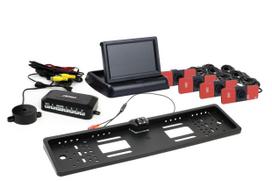 TFT02 4.3  parking sensor kit with HD-402-LED camera, 4 black internal sensors