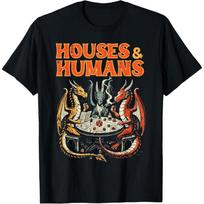 Gaming Houses Humans Funny Rpg Parody Gamer Men T-Shirt Unisex T-Shirt XXXXL