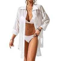 Cover Up Cardigan Women's Sun Protection Beach Cover Ups Lightweight Swimsuit Cover Ups for Vacation Casual Beach Dresses Fashionable Swimwear S