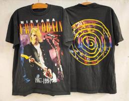 Nirvana Kurt Cobain AOP Vintage Single Stitch 90s Grunge Band XL Shirt REPRINT Unisex T-Shirt XL