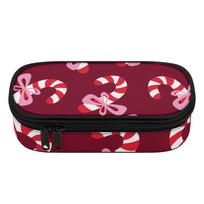 Stationery Storage Bag 300D Polyester Casual Zip Around Closure with Mesh Pocket Removable Divider and Pen Slots for Students One Size
