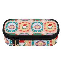 Stationery Pencil Case 300D Polyester Printed Zip Around Closure with Mesh Pocket Removable Divider and Pen Slots for Boys Girls One Size
