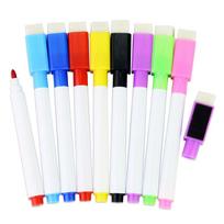 8Pcs Magnetic Whiteboard Marker Pens Erasable Dry Erase Markers Fine Tip for School Office Classroom Home Use 8pcs mixed(with magnet)