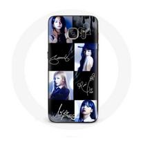 Coque pour Samsung Galaxy S7 Edge Blackpink Signature Photo Jennie Jisoo Lisa Rose - Maniacase juoda