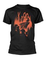 Korn 'Hopscotch Flame' juodi unisex marškinėliai S
