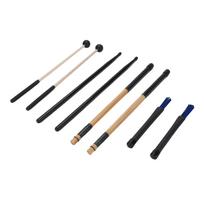 Drum Sticks Mallets Brushes Set Slick Finish Comfortable Grip Percussion Instrument Sticks Mallets