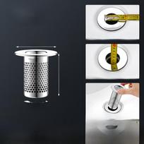 Pop-Up Sink Drain with Filter Mesh & Anti-Odor Stopper