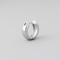 Gold-Plated White Circle Ear Cuffs - Elegant, Sleek Design Earrings