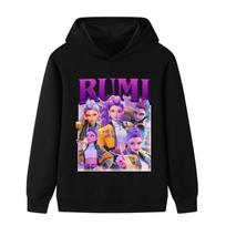 B1208 Kids Boys Girls Kpop Rumi Zoey Mira Print Long Sleeves Hoodie 100cm