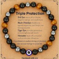 Magnetic Obsidians Tigers Eye Adjustable Stretch Bracelet Natural Stone Beaded Wristband For Energy Balance