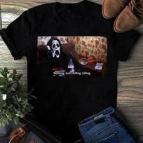 Scream Ghost Face Just Chillin Killin T-shirt Funny Ghostface Calling Unisex T-Shirt M black