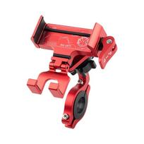 Aluminum Alloys Bike Phone Stand Motorcycles Handlebars Phone Mount Clip for Electric Bike, Mountain Bike, Scooter raudona