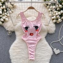 Seksualūs mieli Camis Erotiški jausmingi šliaužtinukai Moteriški Kawaii O-Neck Liekni atviri tarpkojo kostiumai Moteriški Cosplay apatinis trikotažas Korsetas 2024 m. One Size