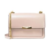 Michael Kors Jade Solid Color Minimalist Flap Chain Leather Crossbody Shoulder Bag Women Bags Pink 30S9GJ4L9L-187 Basic Set (Bag+Dust Bag)