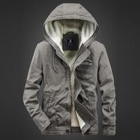 Winter Velvet Thickened Deck Tooling Cotton-padded Men's Pure Cotton Hooded Cotton-padded Jacket Casual Artificial Lamb Wool Men's Jacket M