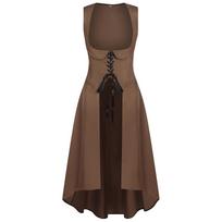 Medieval Renaissance Women's Long Dress Halloween Costume Extra Large