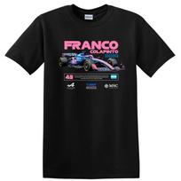 Franco Colapinto Racing Marškinėliai Formula 1 Gerbėjų Marškinėliai Rožinė Mėlyna Dizainas 2023 S