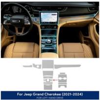 TPU Protective Film for Jeep Grand Cherokee WL 2023 Interior Anti-Scratch Self-Healing Clear Sticker Set / Matte transparent / LHD