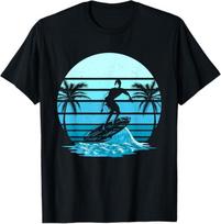 Surf Sunset Surfing Lover Gift Beach Retro Surfer T-Shirt XXL