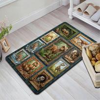Dinosaur Life Cycle Pattern Rug Floor Mat for Living Room or Bedroom Soft and Comfortable Carpet a Gift for Birthday and Holiday. 40x60cm( 15x23in )