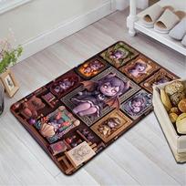 Devilish Portraits Pattern Rug Floor Mat for Living Room or Bedroom Soft and Comfortable Carpet a Gift for Birthday and Holiday. 40x60cm( 15x23in )