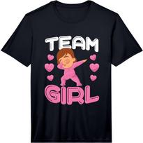 Cute Team Girl Gender Reveal Dabbing White Baby It's A Girl Performance T-Shirt Unisex T-Shirt S