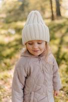 Children's fleece-lined hat with a neck warmer