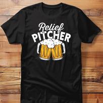 Relief Pitcher - Funny Baseball T-Shirt With A Beer Theme - Unisex S
