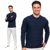 Men's Sweater Elegant Classic Viscose Fashionable Long Sleeve MORAJ XXL navy