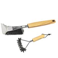 Stainless BBQ Grill Brush with Wire Bristles for Cleaning and, Grill Cleaning Tool for Indoor and Outdoor Grills One Size