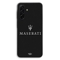 Coque Pour Samsung Galaxy A56 Maserati blanc fond carbonne Maniacase