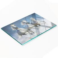 Ozdobna Deska Szklana Do Krojenia I Serwowania Konie Galopujące 80X52 Cm