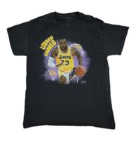NBA Basketball Lebron James Los Angeles Lakers T-Shirt Black Size Large Unisex T-Shirt XXL