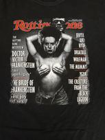 Bride of Frankenstein T-shirt Size 2XL Rolling Stone Graphic Black Horror Shirt Unisex T-Shirt XXL