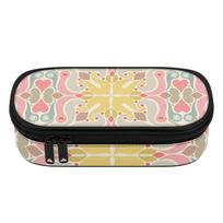 Pencil Case Durable 300D Polyester Printed Zip Around Closure with Mesh Pocket Removable Divider and Pen Slots for Everyday Study One Size