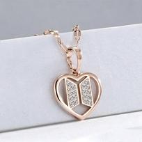 Kpop BTS Širdelės Logotipo Pakabukas Karoliai Cirkonio Kristalai Sidabrinė Grandinėlė Choker Madingas Hip Hop Gerbėjų Prekės Papuošalas Dovana Moterims Vyrams ARMY 1