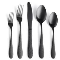 Hammer Matte Tableware Set of Four Stainless Steel Cutlery Spoon Steak Gold Home Creative Dessert Spoon.
