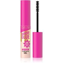 Eveline Cosmetics Brow Glue Fluff & Fix Gel ilgai išliekanti antakių želė atspalvis Transparent 6 ml