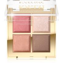 Eveline Cosmetics Celebrity Skin kontūravimo priemonių paletė „Keturi viename“ 16 g