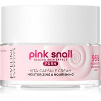 Eveline Cosmetics Pink Snail Glazed Skin Effect spindesio suteikiantis kremas nuo raukšlių 50 ml