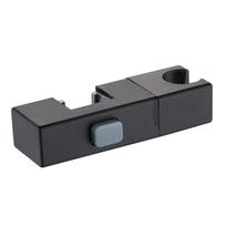 Reguliuojamas dušo galvutės laikiklis 30x18 mm kvadratiniam vamzdžiui, pasukamas su fiksuotu pagrindu Black