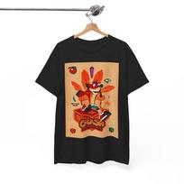 Crash Bandicoot Tshirt Vintage Playstation Poster Gaming Unisex Heavy Cotton Tee Unisex T-Shirt XXXL black