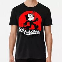 NEW Felix the Cat Black T-Shirt Cotton All size S to 5XL Gift For Fans AD07 Unisex T-Shirt S