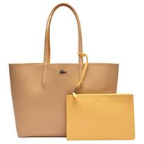 Lacoste Anna Minimalist Fashion Versatile PVC Shoulder Tote Bag Women bags Beige NF2142AA-N07 Beige