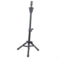 Mannequin Head Stand Adjustable Premium Portable Durability Wig Tripod Stable Black
