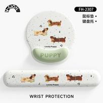 New Cartoon Dachshund Dog Wrist Rest Mouse Pad Girls, -Resistant Office Laptop Keyboard Wrist Support