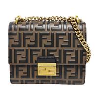 [Pre-Owned] Fendi Kan U Small Bag 'Brown/Black' - Very Good #AOE0C0 ONE SIZE