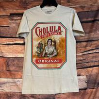Cholula vyriški kreminiai S aštrūs padažai etiketės grafinis spaudinys medvilniniai maisto mėgėjų unisex marškinėliai M brown