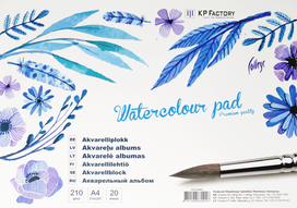 Sąsiuvinis akvarelei College, A4, 210g, 20 lapų