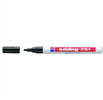 Žymeklis Edding 751 lako pagrindu, apvaliu galiuku, 1-2mm, juodos spalvos